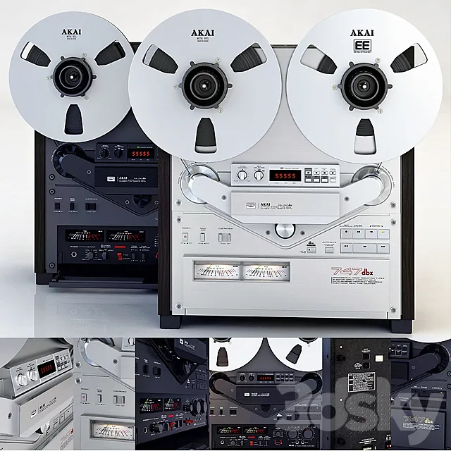 AKAI GX-747dbx 3D Model
