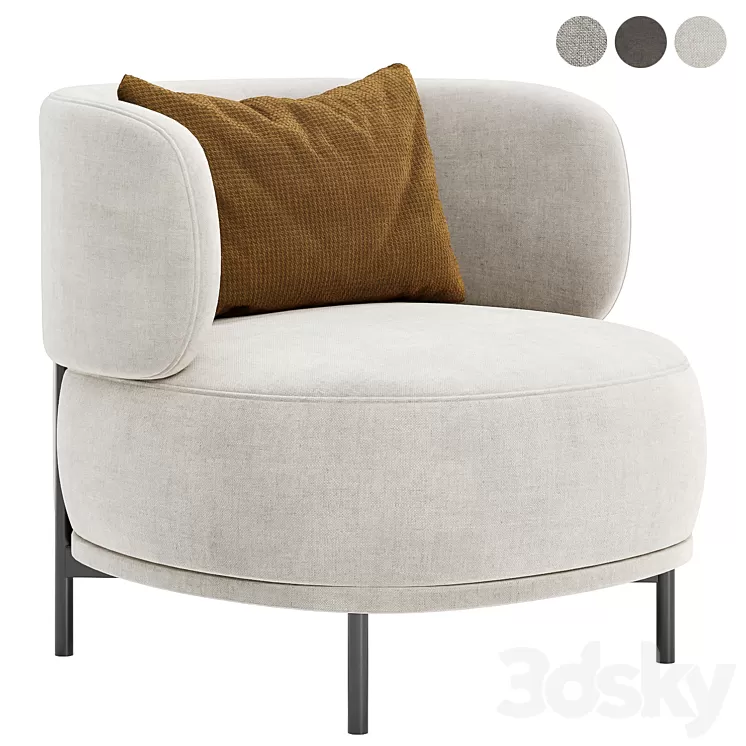 akiko arm chair 3D Model Free Download