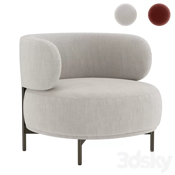 Akiko armchair 3D Model Free Download