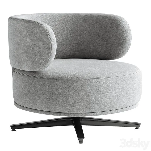 AKIKO LOUNGE Armchair By Gallotti&Radice 3D Model AKIKO LOUNGE Armchair By Gallotti&Radice 3D Model
