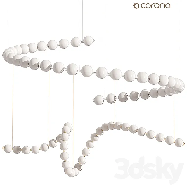 Akoya Light by Alora Pendant lamp 3D Model