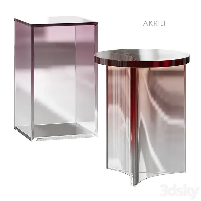 Akrili side table La Redoute 3D Model Akrili side table La Redoute 3D Model