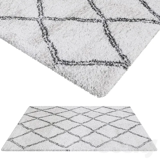 Aksfrytle Rug 7683 cream-gray 3D Model