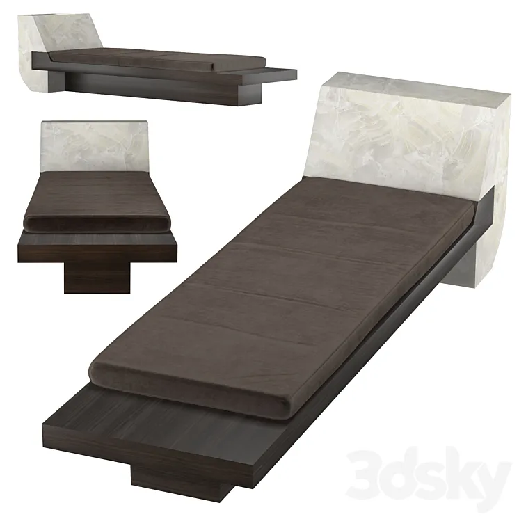 Alabaster Daybed 3D Model Free Download