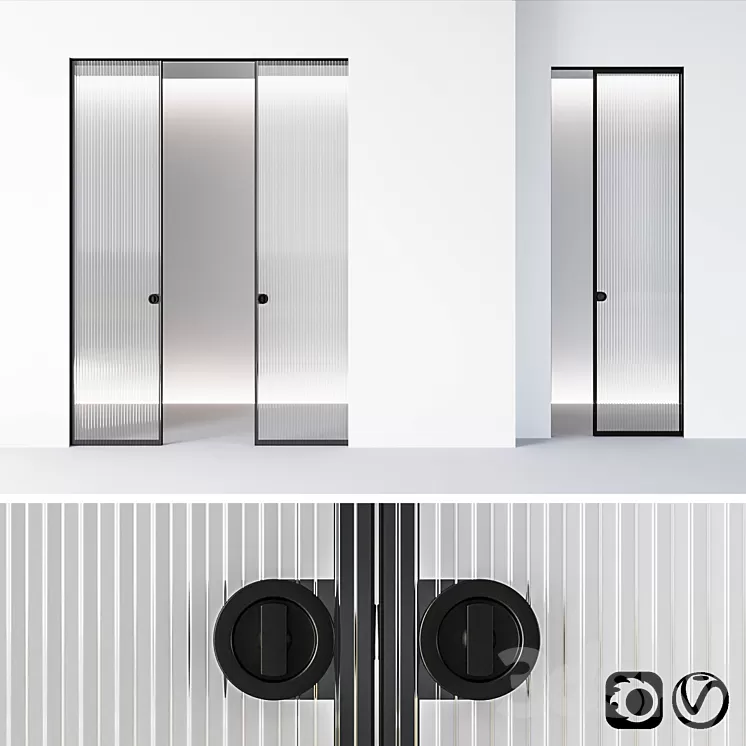 Aladin Pocket Mono door by Glas Italia 3D Model
