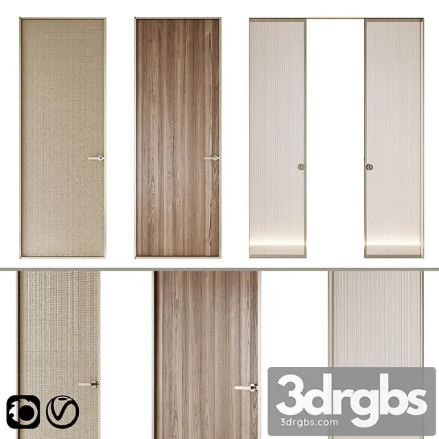 Aladin swing mono and pocket door by glas italia set 02 3D Model Download
