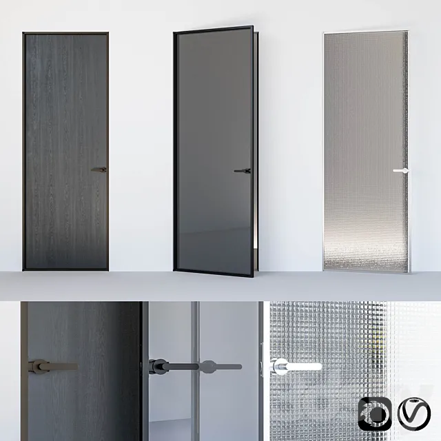 Aladin Swing Mono door by Glas Italia 3DModel