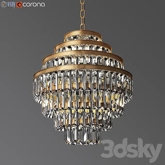 Alaine Crystal Medium Pendant RH 3DModel Alaine Crystal Medium Pendant RH 3DModel