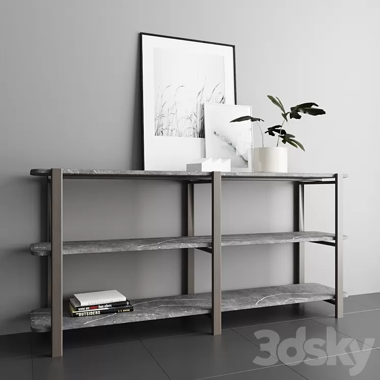 ALAKA Shelving unit / retegui 3D Model ALAKA Shelving unit / retegui 3D Model