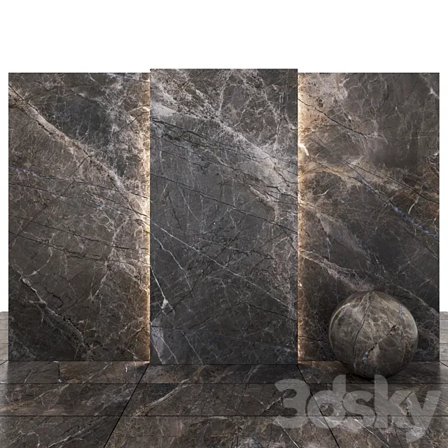 Alanya dark marble 3D Model