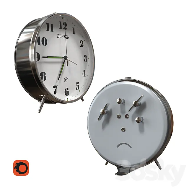 Alarm Clock East 3D Model Alarm Clock East 3D Model