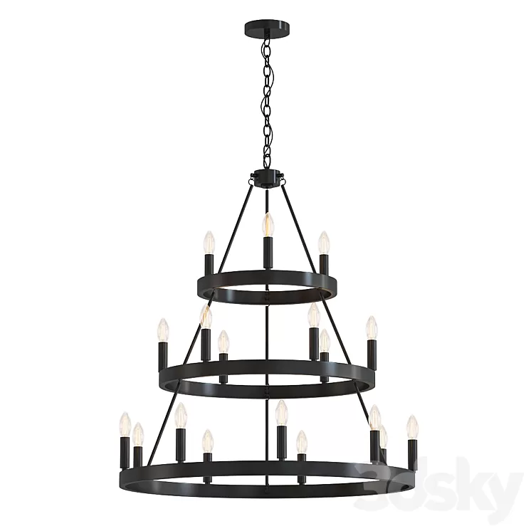Alastair 18 Light Chandelier 3D Model Alastair 18 Light Chandelier 3D Model