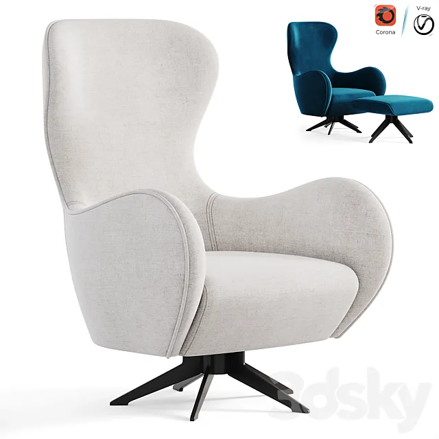 ALBERT Armchair 3D Model ALBERT Armchair 3D Model
