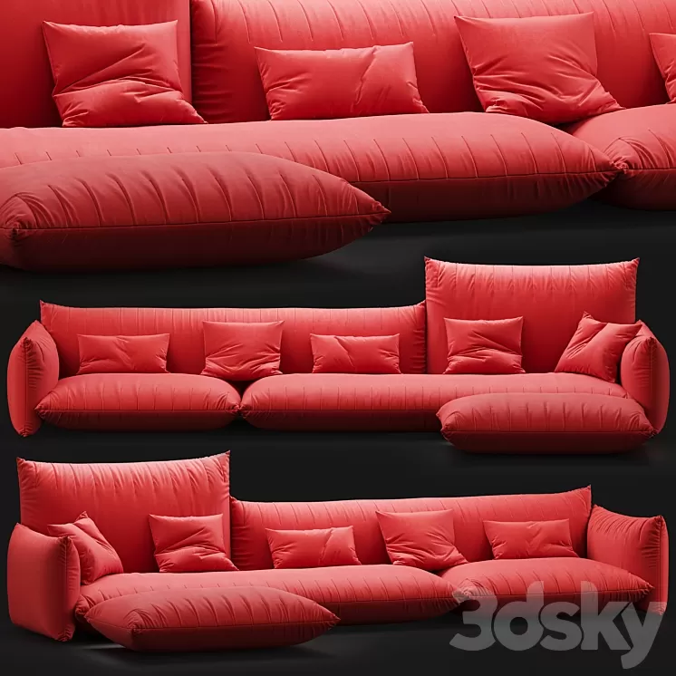 Alberta bellavita sofa black 3D Model Free Download