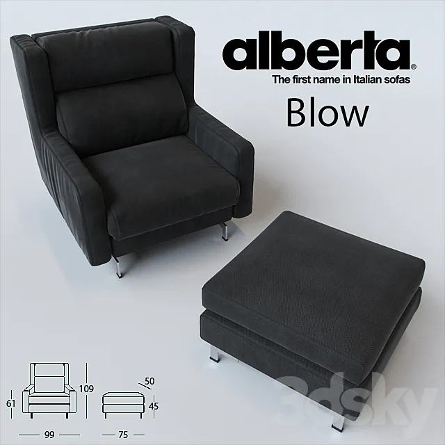 Alberta Salotti _ Blow armchair 3DModel