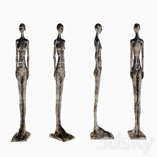 Alberto Giacometti Grande femme II 3D Model Alberto Giacometti Grande femme II 3D Model