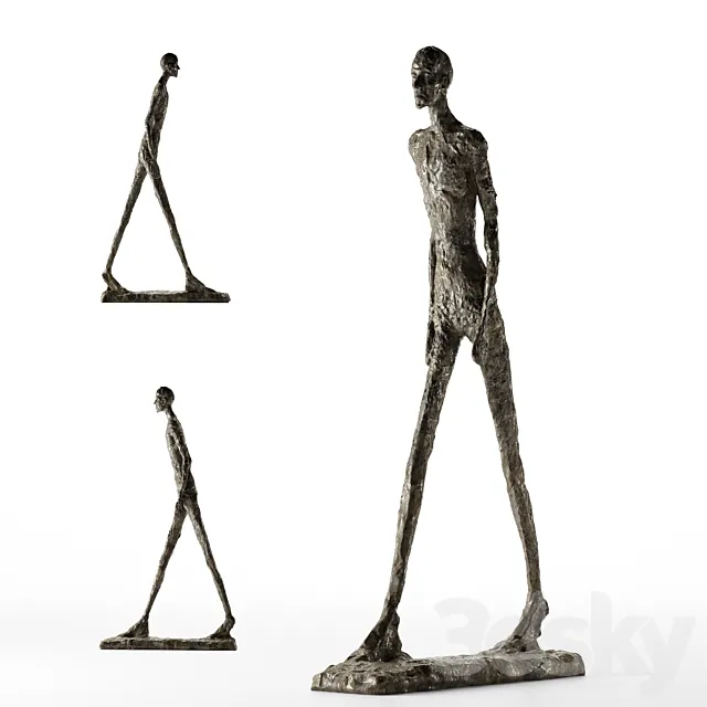 Alberto Giacometti. WALKING MAN I 3DModel Alberto Giacometti. WALKING MAN I 3DModel