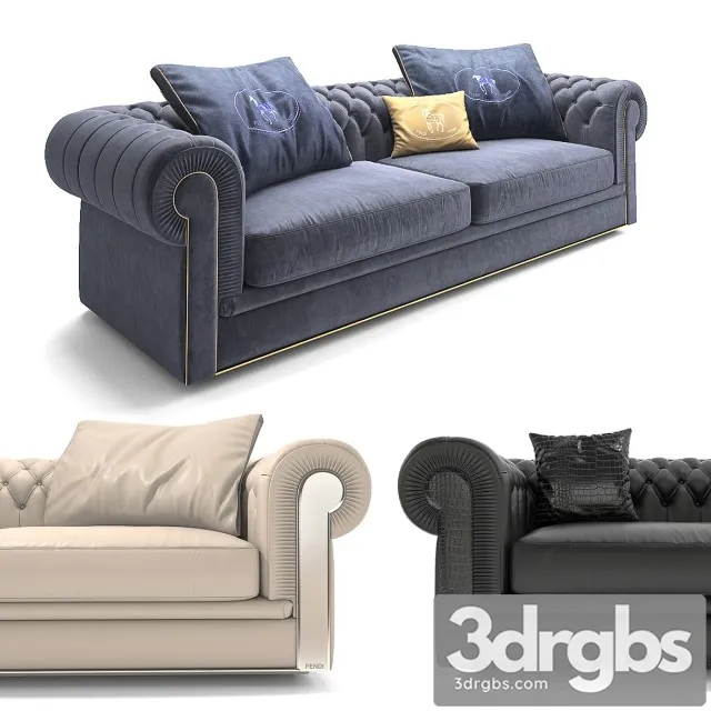 Albione Fendi Sofa 3D Model Download Albione Fendi Sofa 3D Model Download