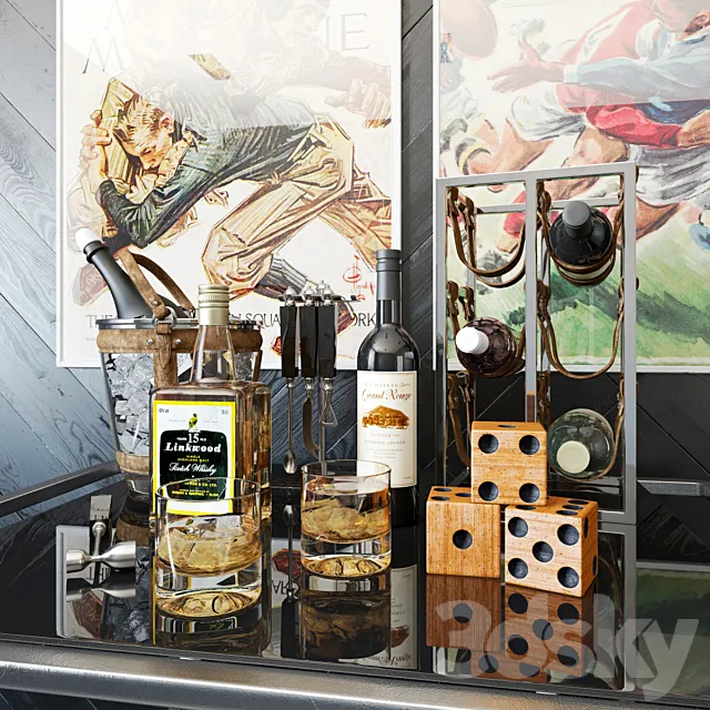 Alcohol set 3DModel Alcohol set 3DModel