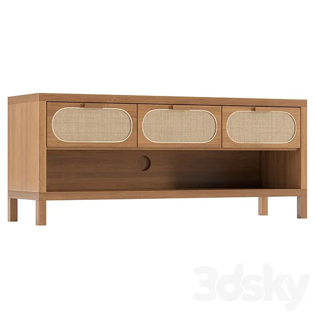 Alder Media Console 3D Model Alder Media Console 3D Model