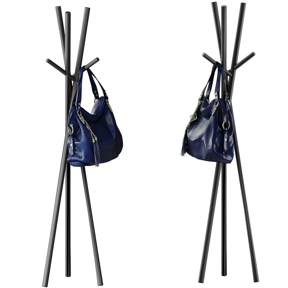 Alea – Freestanding coat rack Bamboo 3D Model