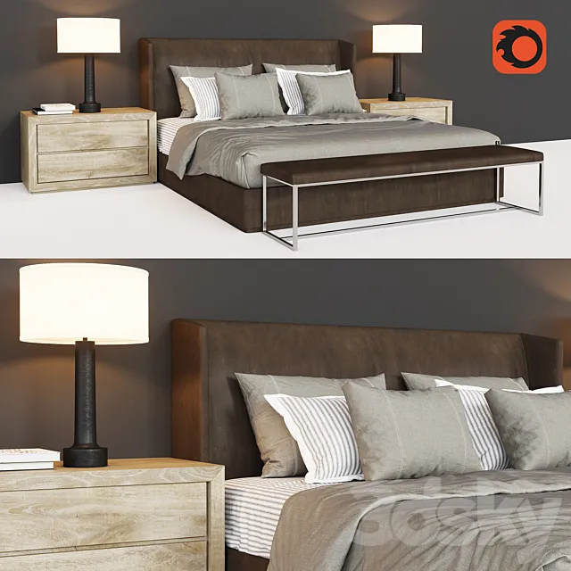 ALESSA SHELTER FABRIC BED 3D Model ALESSA SHELTER FABRIC BED 3D Model