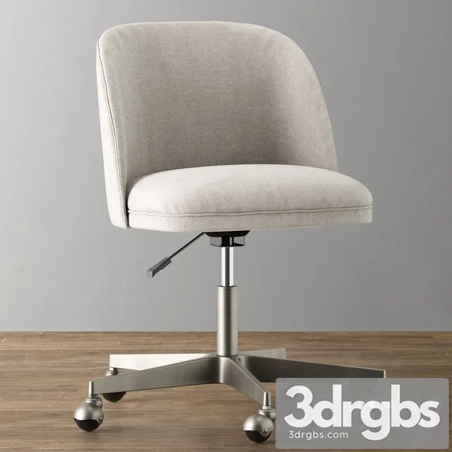 Alessa Upholstered Desk Chair 3D Model Download