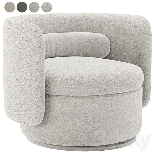 Alessandra swivel armchair 3D Model