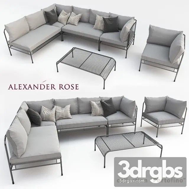 Alexandr Rose Outdoor Furniture Pfortofino Nabor 3D Model Download Alexandr Rose Outdoor Furniture Pfortofino Nabor 3D Model Download