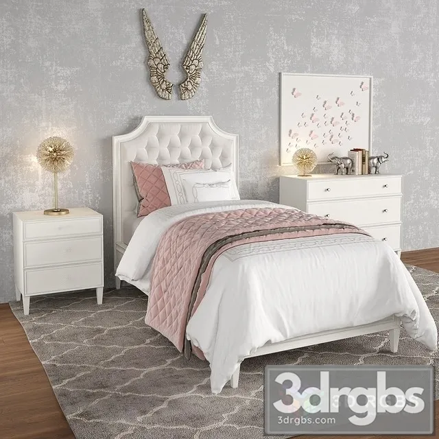 Alexandra Tufted Bed 3D Model Download Alexandra Tufted Bed 3D Model Download