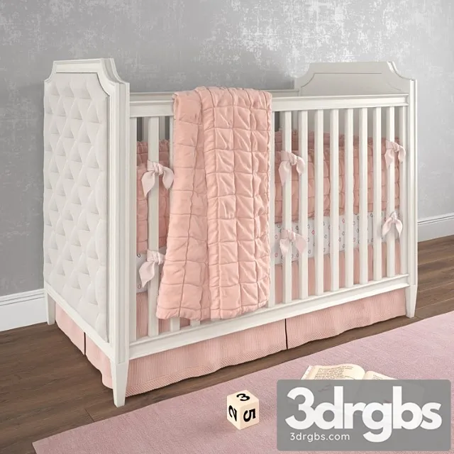 Alexandra Tufted Panel Crib Restoration Hardware 3D Model Download