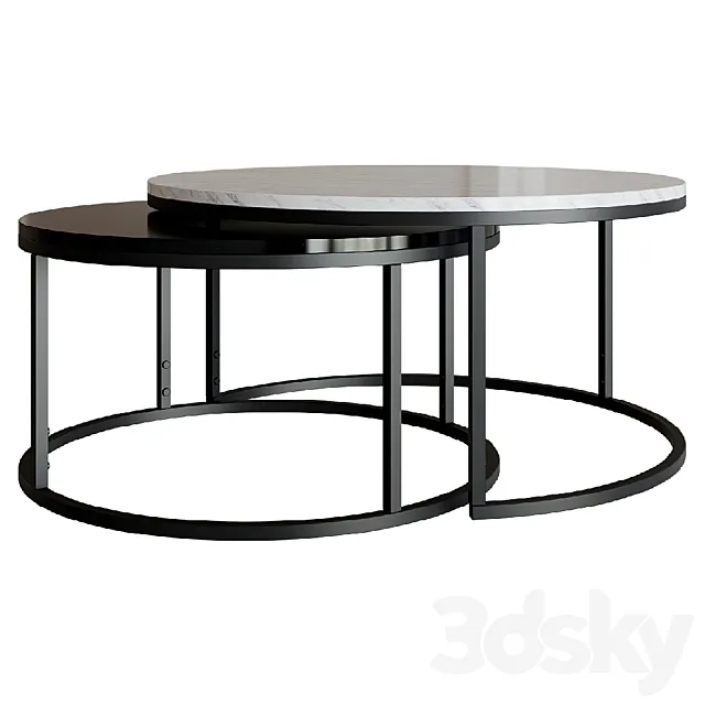 Alexine coffee table Genuine Marble 3D Model Alexine coffee table Genuine Marble 3D Model