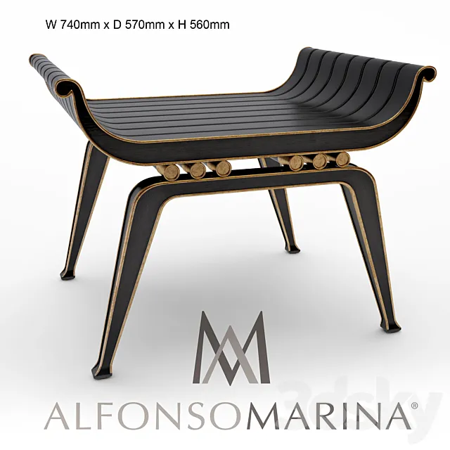 Alfonso Marina Ebanista. Millau ottoman 3DModel