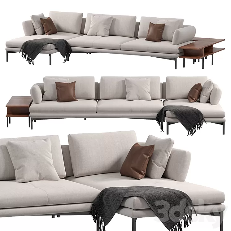 Aliante Sofa by bonaldo 3D Model Free Download