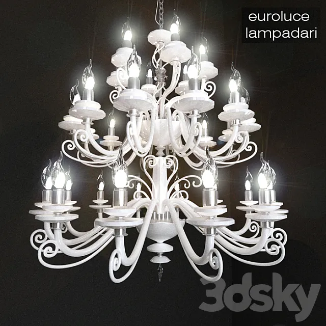 Alicante White Euroluce Lampadari 3DModel Alicante White Euroluce Lampadari 3DModel