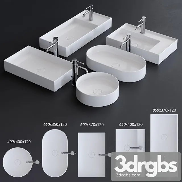 Alice Ceramica Hide Washbasin Set 2 3D Model Download Alice Ceramica Hide Washbasin Set 2 3D Model Download