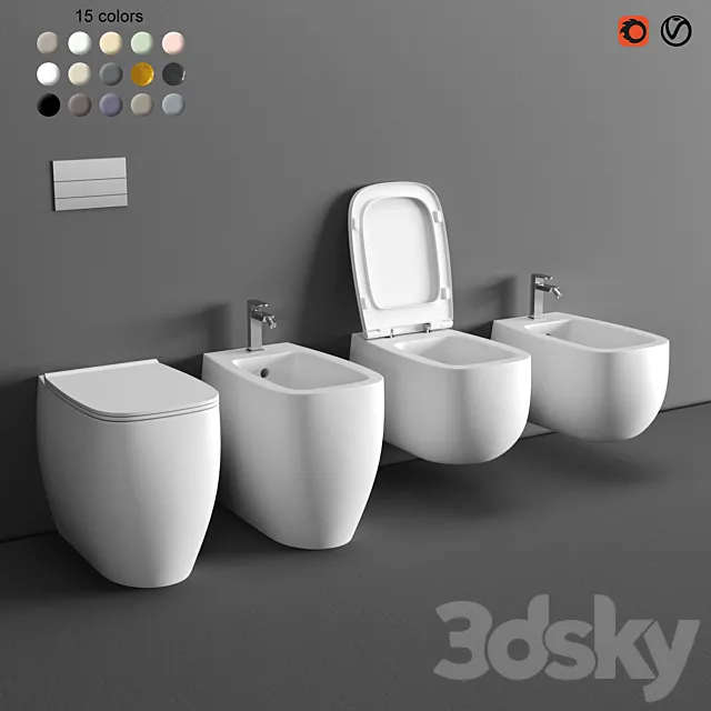 Alice Ceramica NUR WC 3D Model