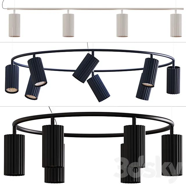 Aliexpress | Collection of pendant lights 165 (set) 3D Model