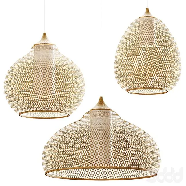 Aliexpress Rattan pendant lamp 154 3D Model Aliexpress Rattan pendant lamp 154 3D Model