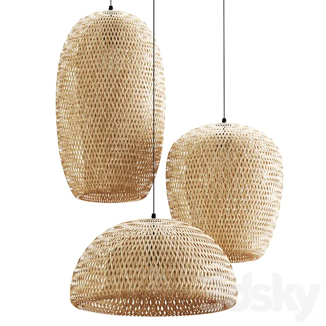 Aliexpress | Rattan pendant lights 146 3D Model
