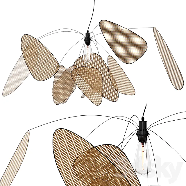 Aliexpress | Wicker bamboo chandelier 215 3D Model