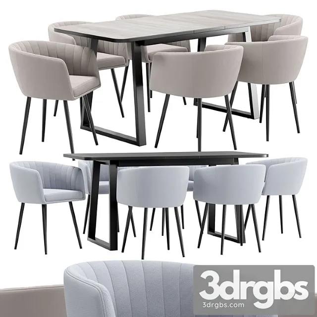 Alina Dining Chair and Sheffield Table 3D Model Download Alina Dining Chair and Sheffield Table 3D Model Download