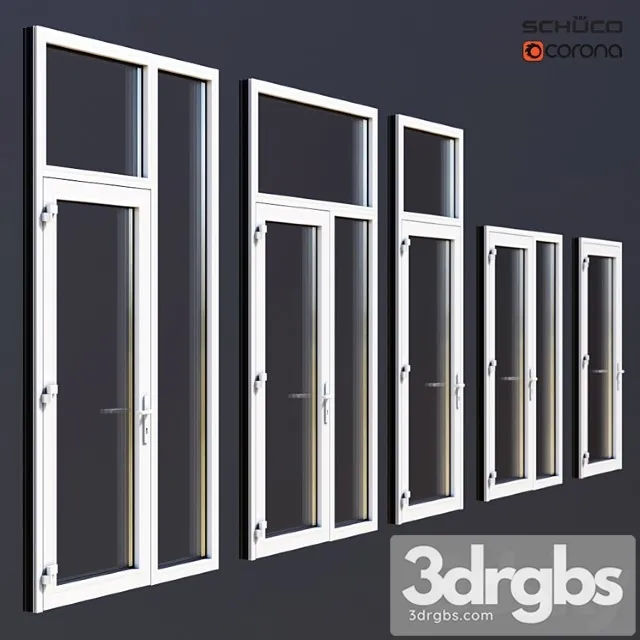 Aliuminievye Dveri Schuco 2 3D Model Download