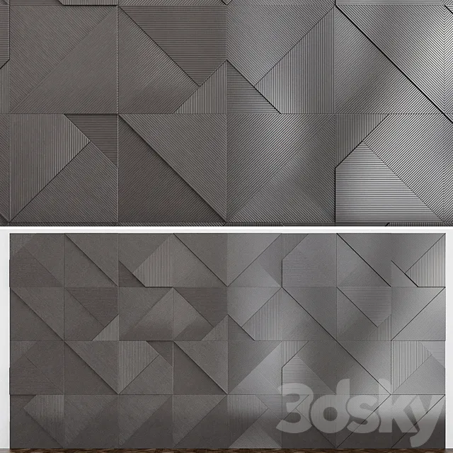 Alivio Stripes 3D Gypsum Panels 3DModel