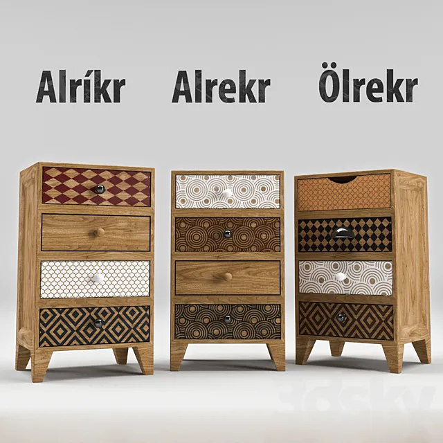 Alkerk Alrikr Olrekr tables in the Scandinavian style 3DModel