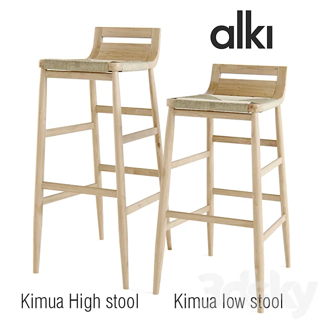 Alki – Kimua Stool 3D Model