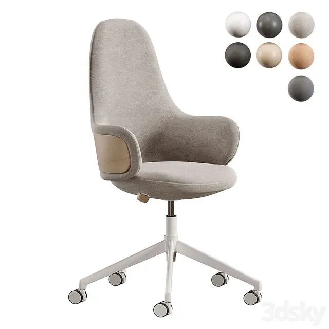 Alki Lan Office Chair 3D Model Alki Lan Office Chair 3D Model