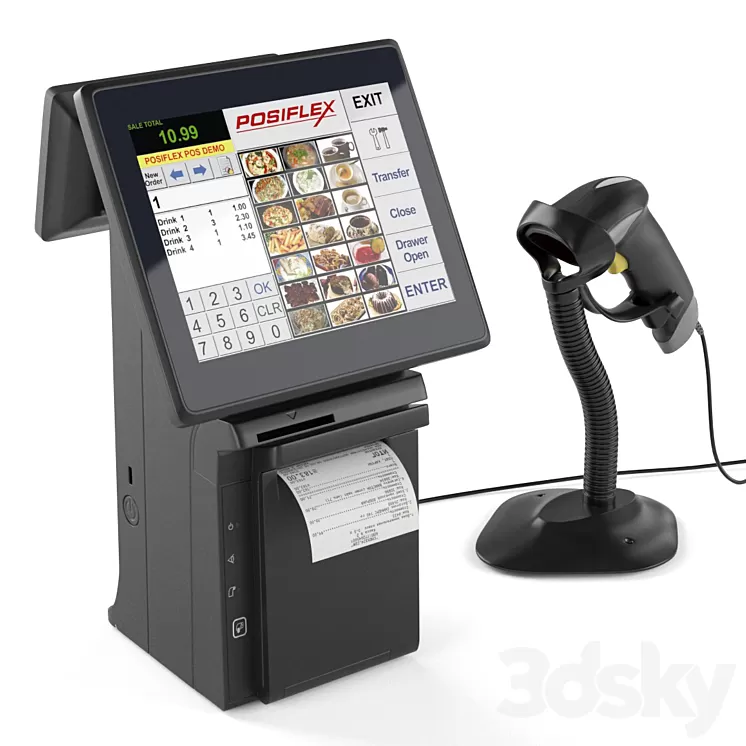 All-in-one POS terminal Posiflex HS2310 3D Model