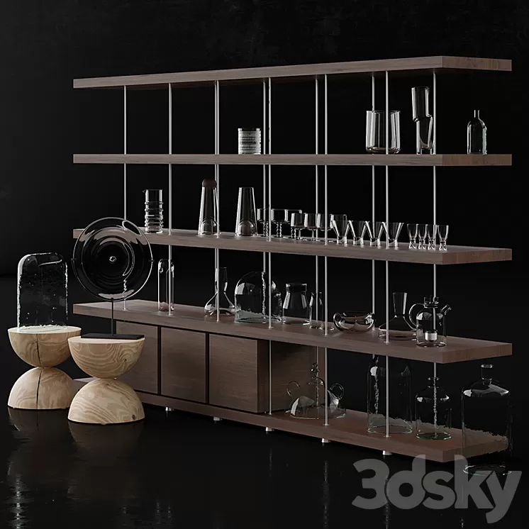 All sorts of glass and Riva 1920 3D Model All sorts of glass and Riva 1920 3D Model