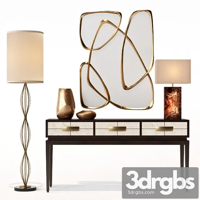 Allegro three-drawer console table 3D Model Download